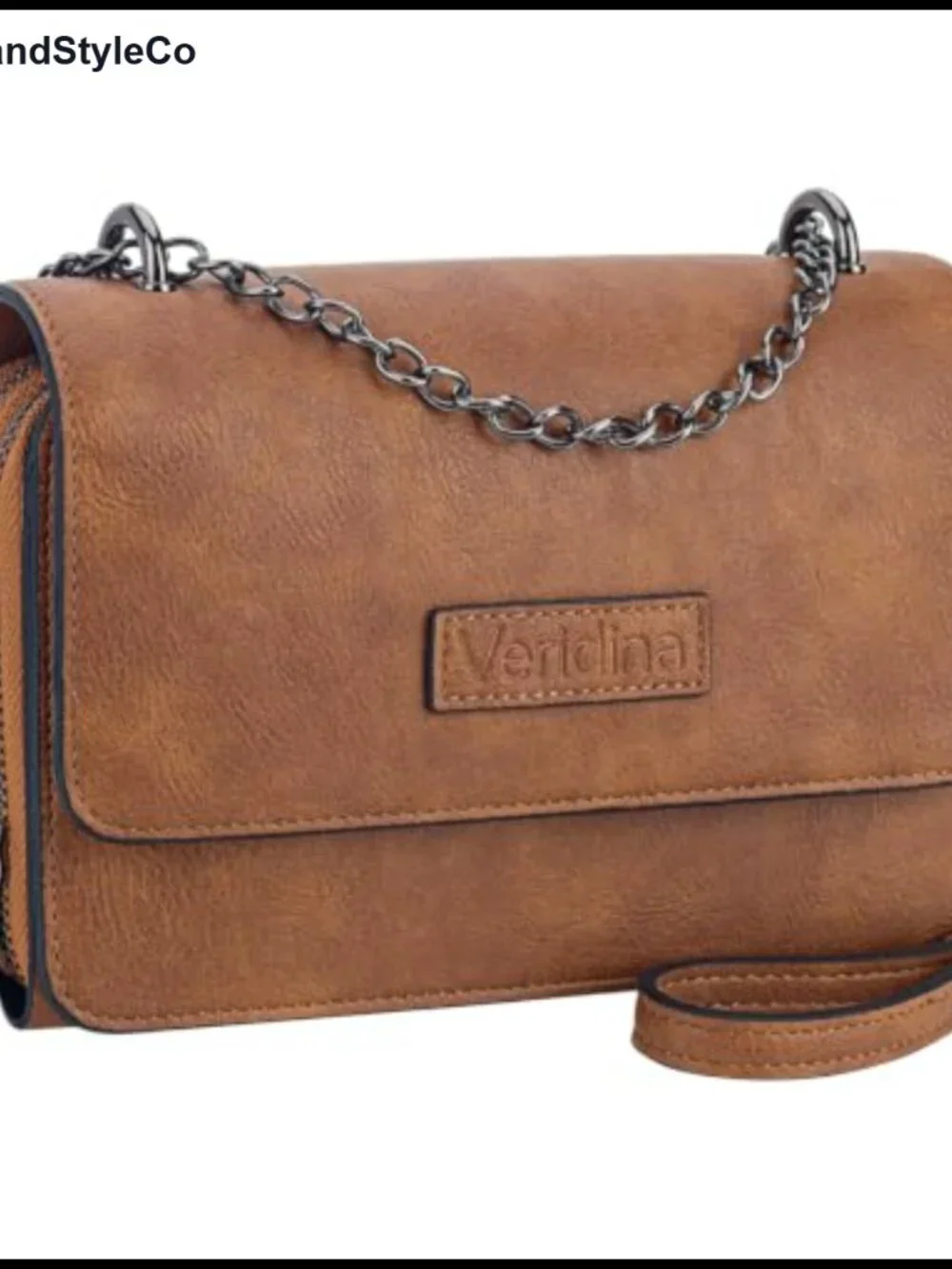 Vegan Leather Flap Crossbody Purse Chain Strap Shoulder Bag